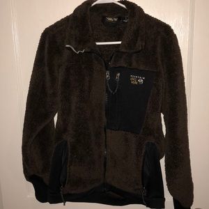 Mountain Hardwear Fuzzy Zip Up Jacket - Brown